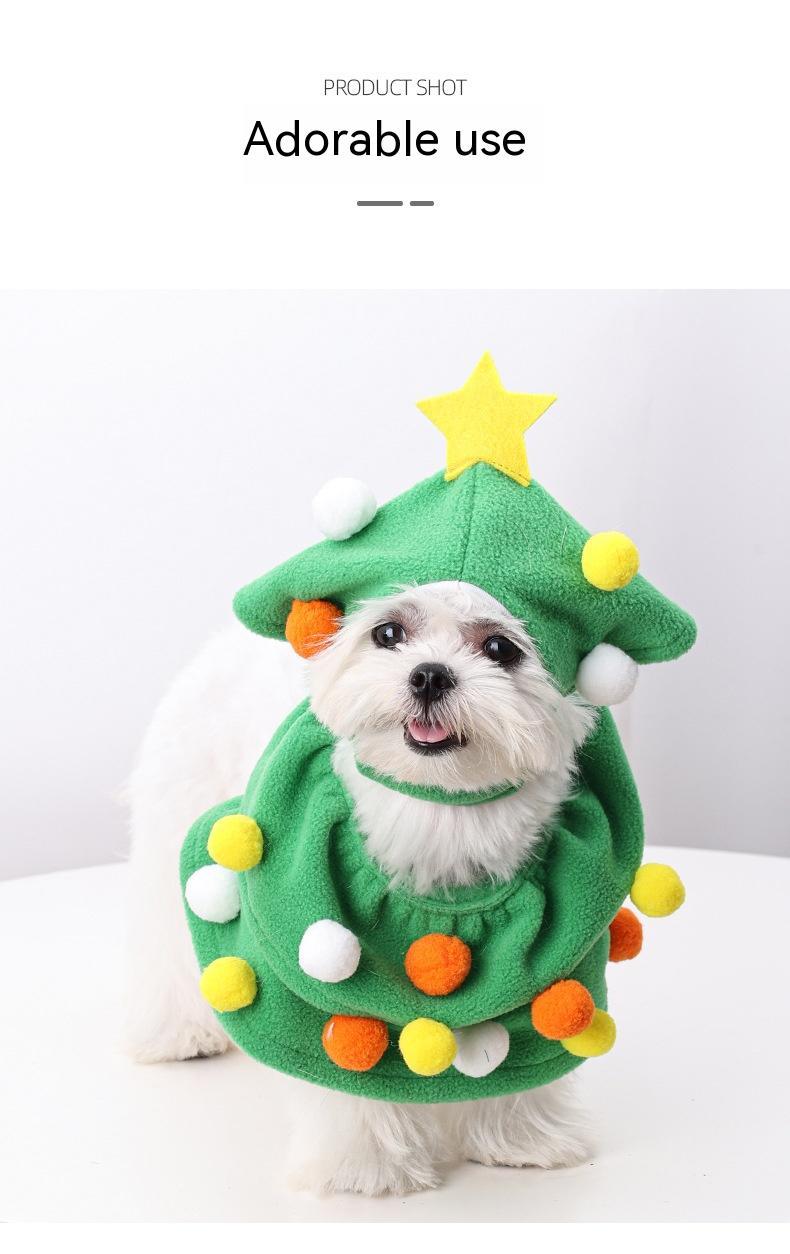 Christmas Pet Costume Funny Christmas Tree Clothes Dogs And Cats