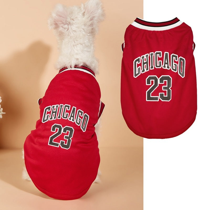 Chicago Basketball Pet Vest Clothes Dog